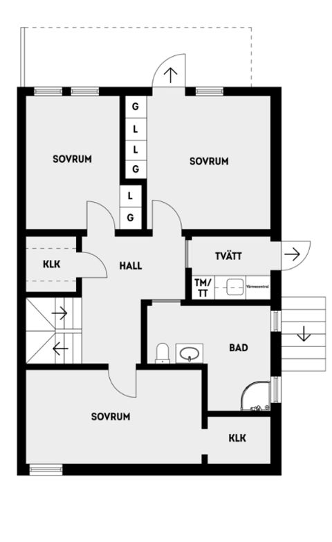 Radhus, Lansenvägen 23, Gribbylund, Täby