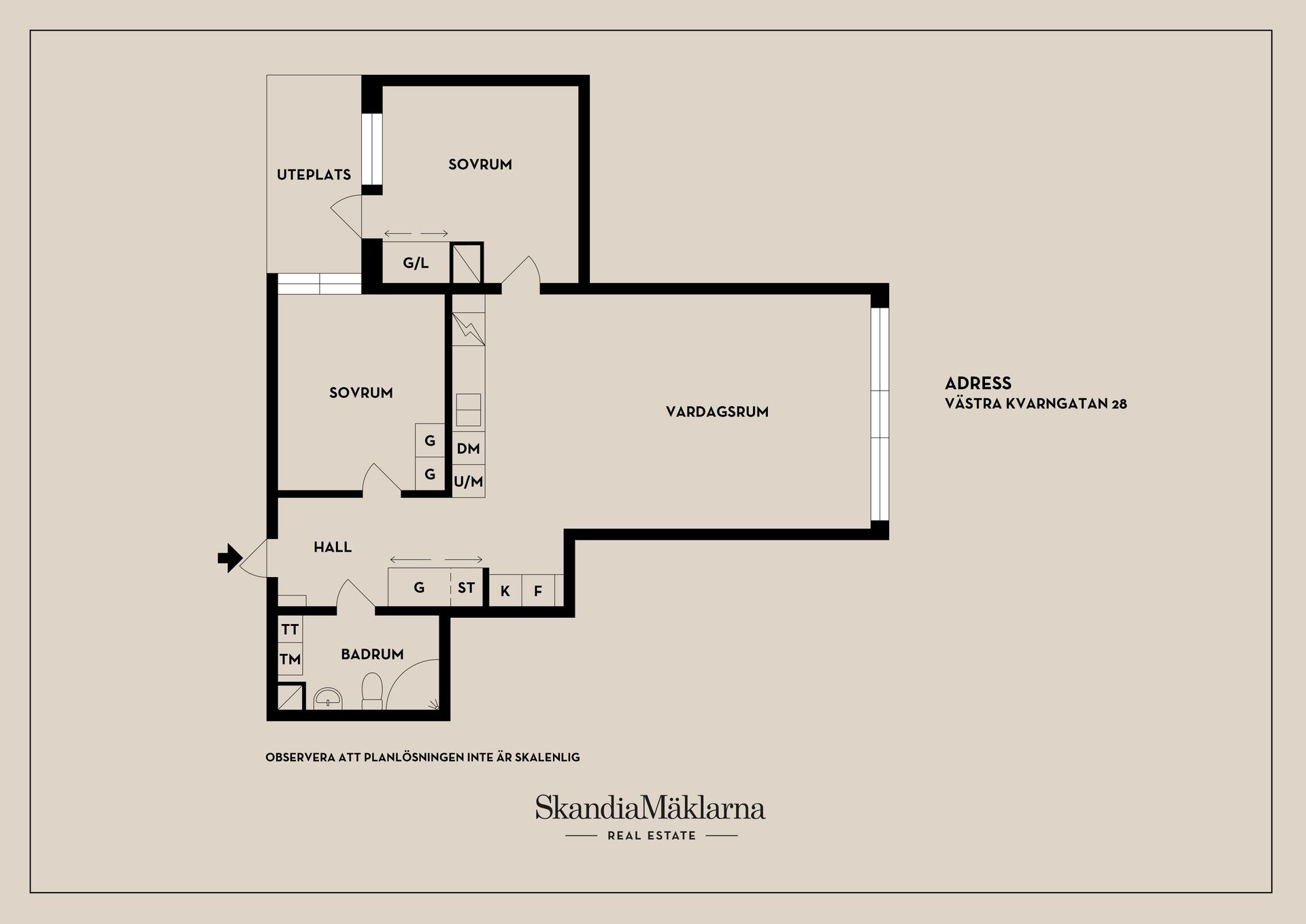 Bostadsrätt, Västra Kvarngatan 28, Centralt Väster, Nyköping