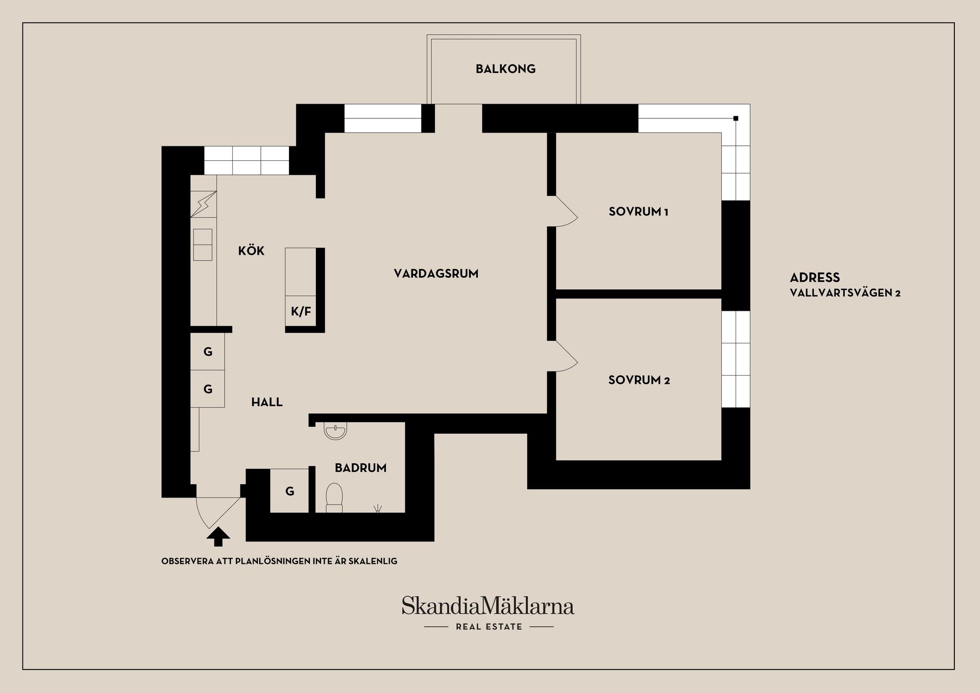 Bostadsrätt, Vallfartsvägen 2, Aspudden, Stockholm