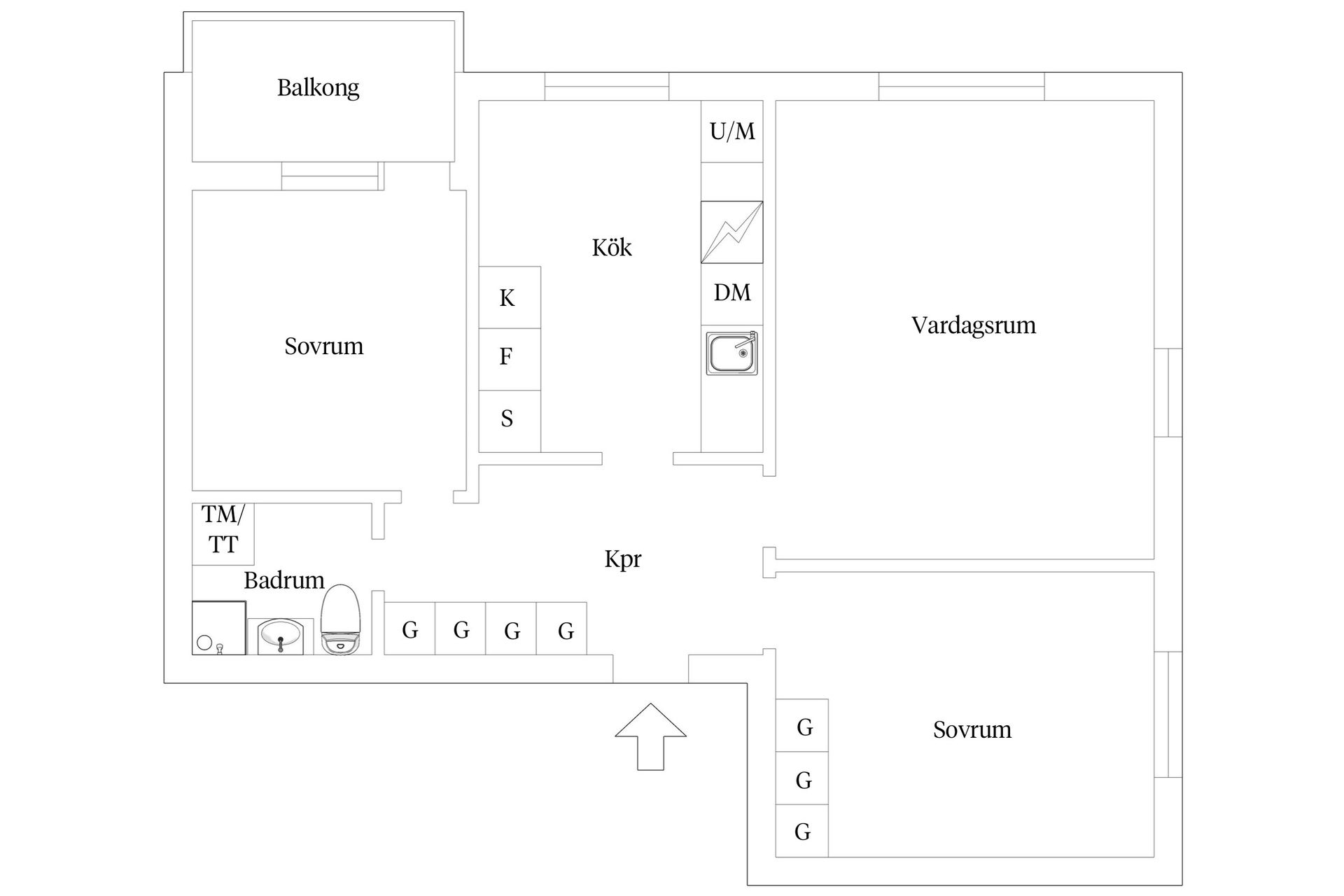 Bostadsrätt, Trädgårdsgatan 24A, Söder, Växjö