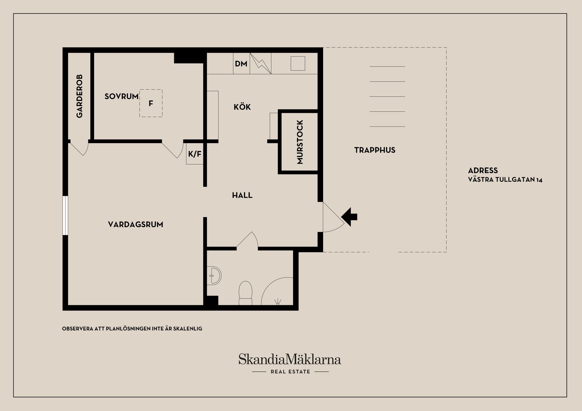 Bostadsrätt, Västra tullgatan 14 , Centralt Väster, Nyköping