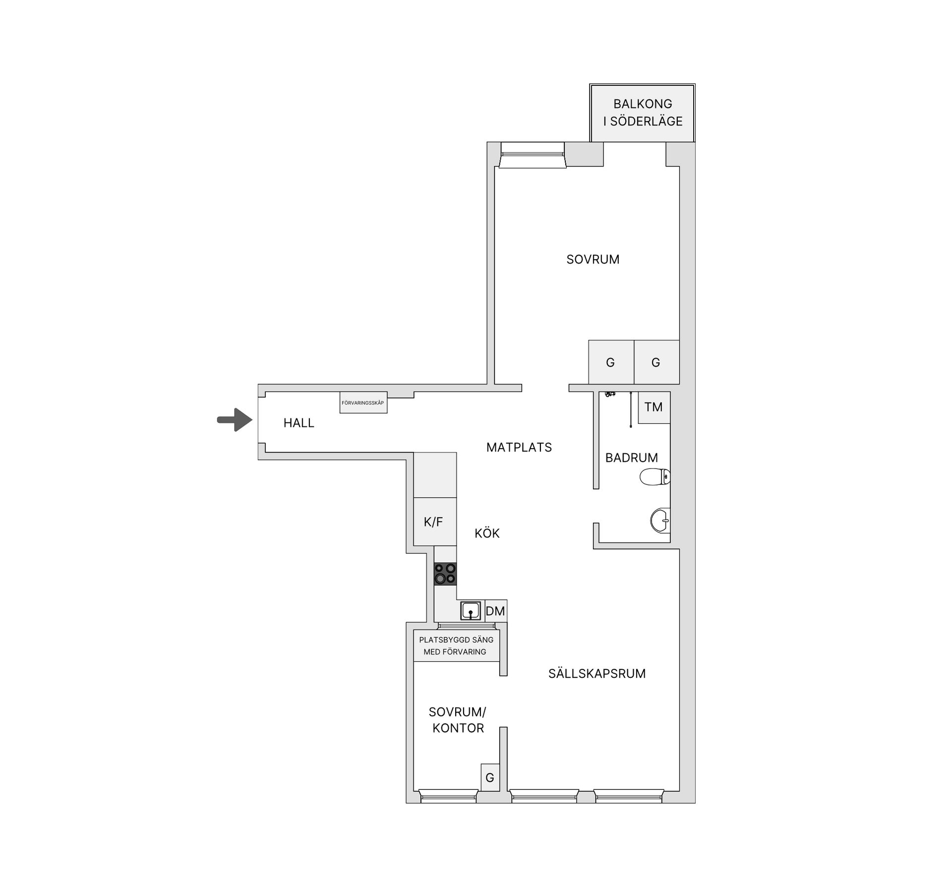 Bostadsrätt, Svartensgatan 10, 3tr, Södermalm - Mosebacke, Stockholm