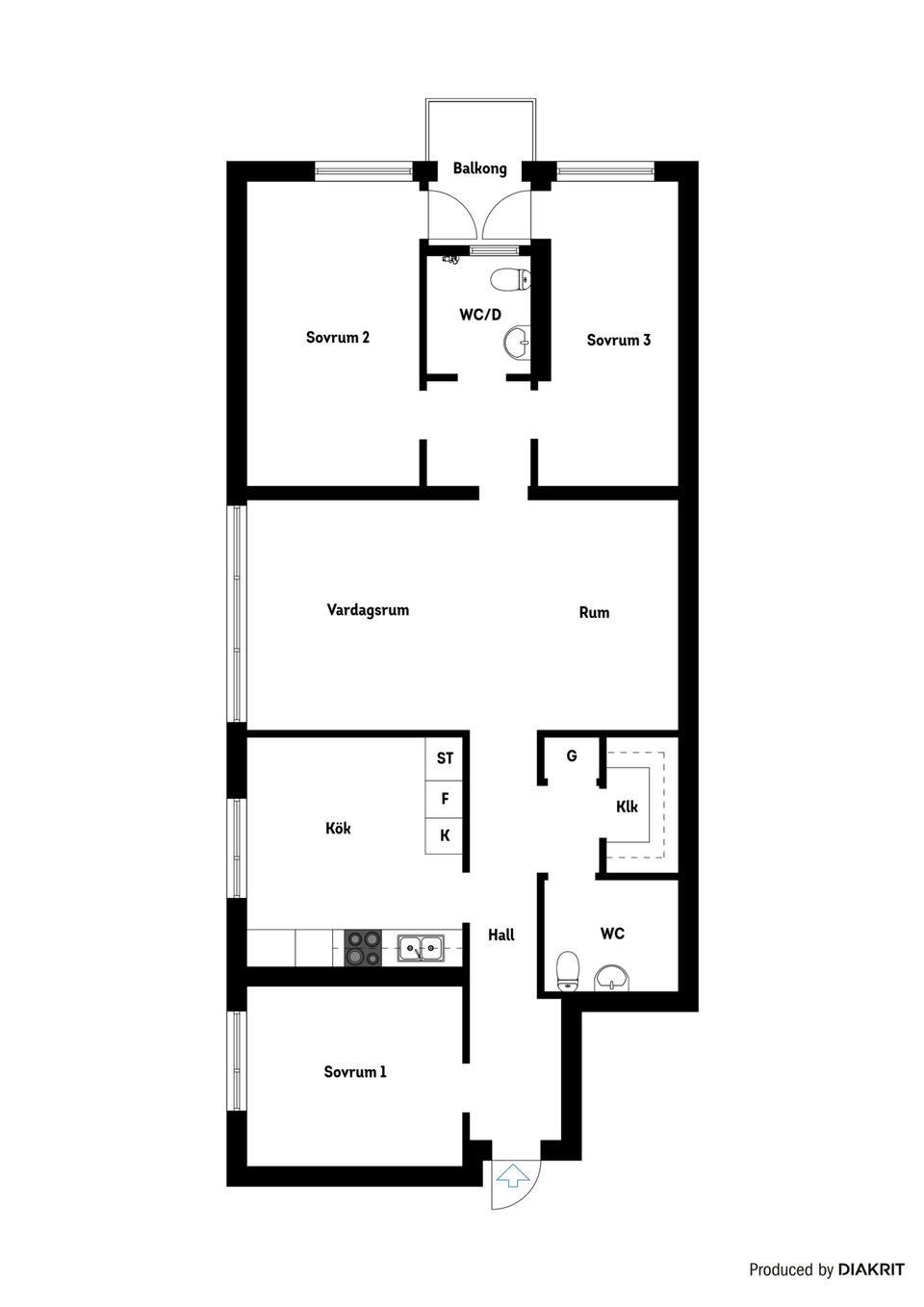 Bostadsrätt, Erikslundsvägen 1, Rosenkälla, Nyköping