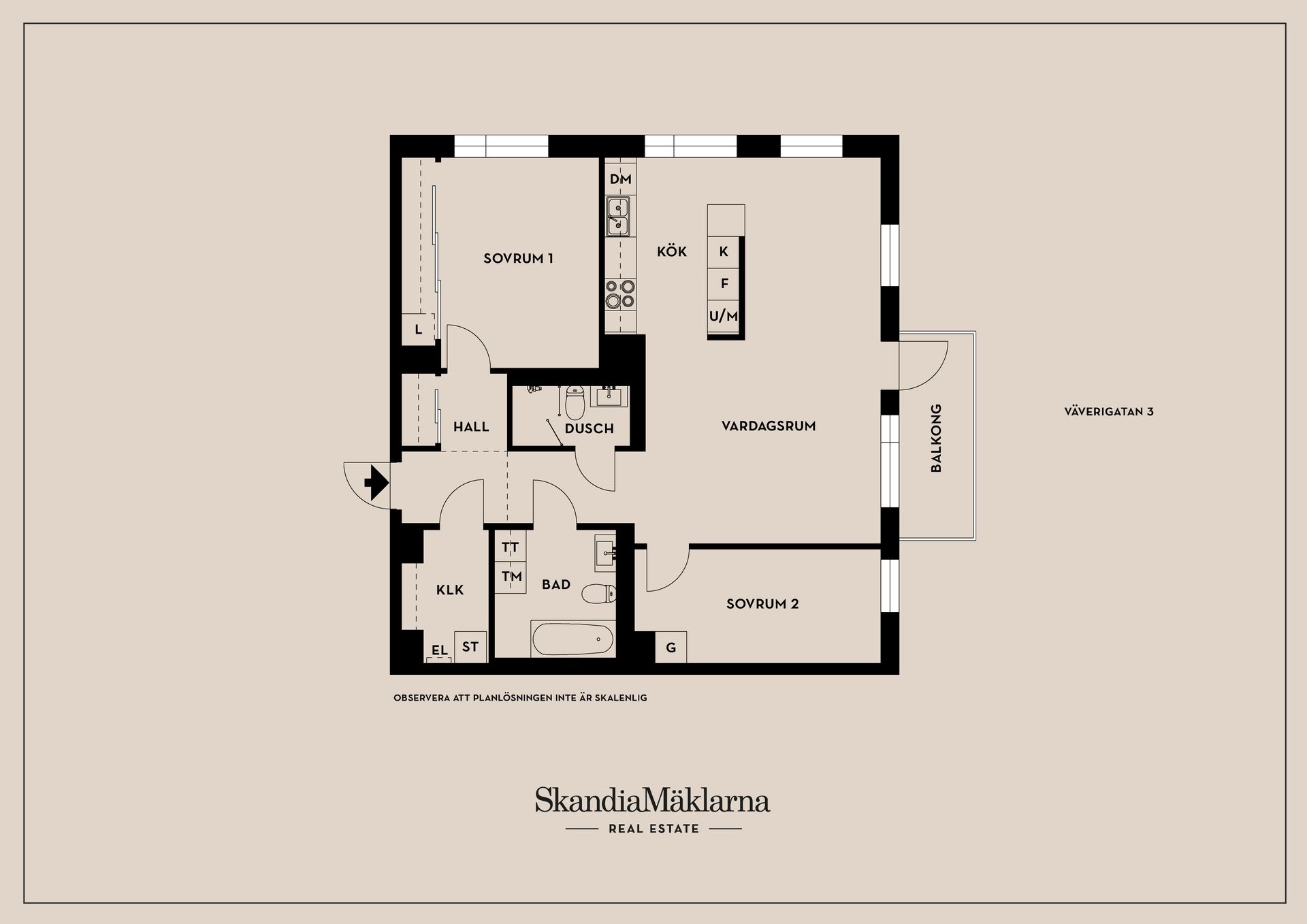 Bostadsrätt, Väverigatan 3, Ebbepark, centralt, Linköping