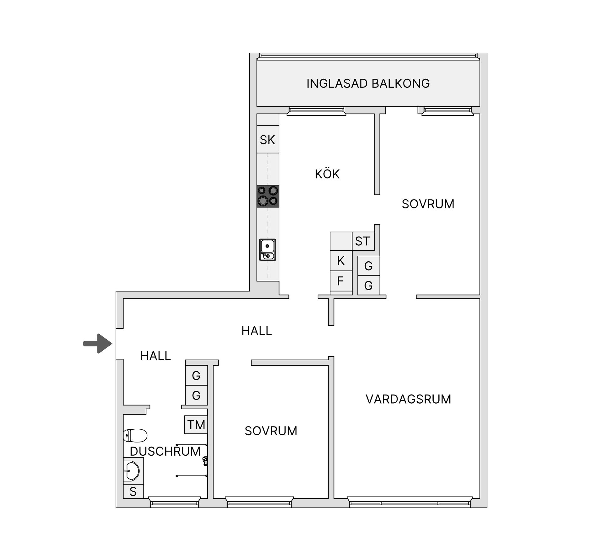Bostadsrätt, Österängsgatan 32, Centralt Öster, Halmstad