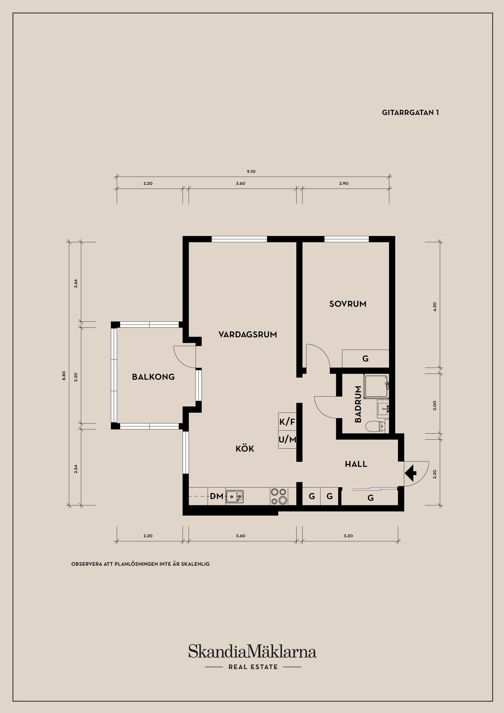 Bostadsrätt, Gitarrgatan 1, Ruddalen, Göteborg