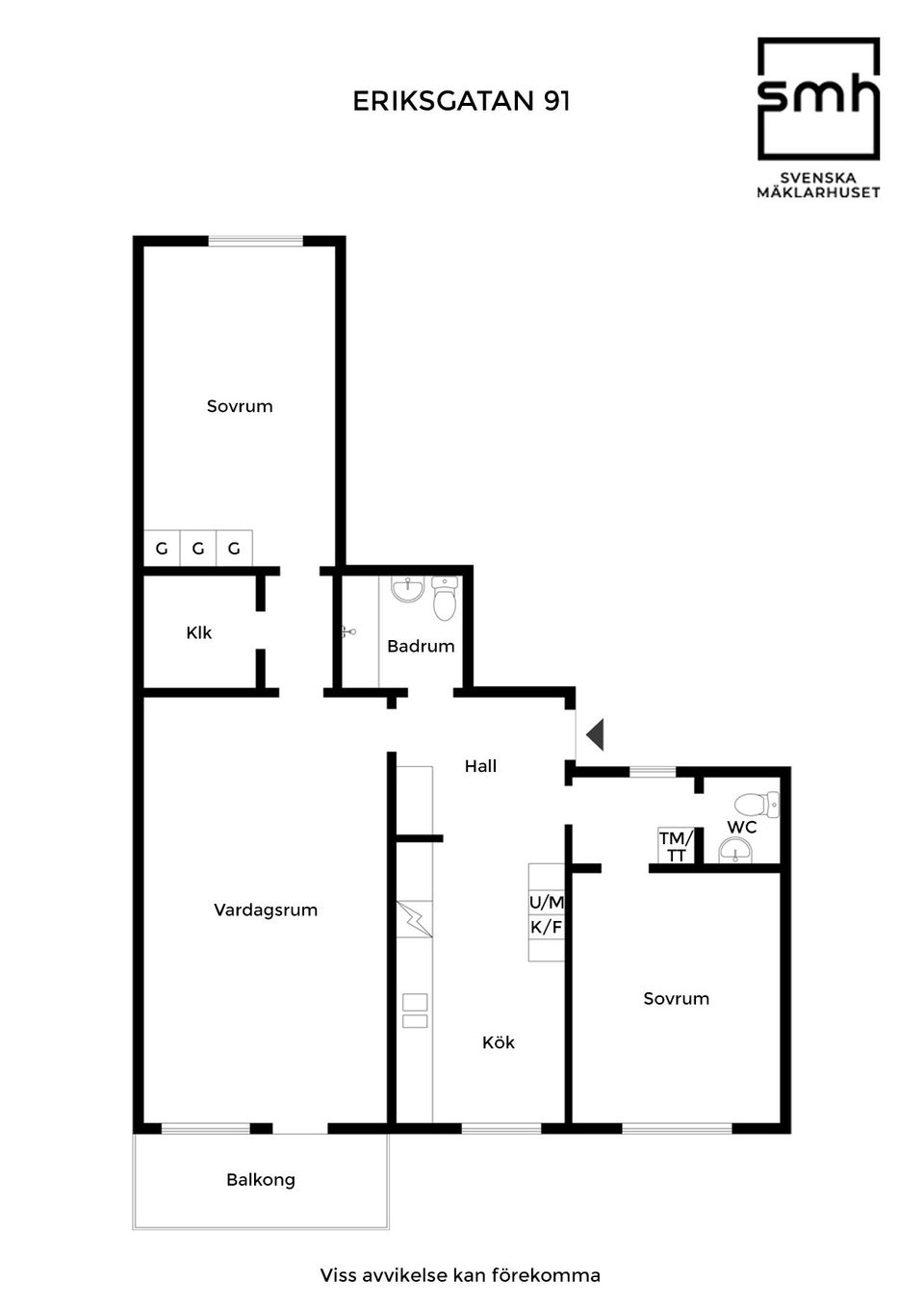 Bostadsrätt, Eriksgatan 91, Centrum, Landskrona