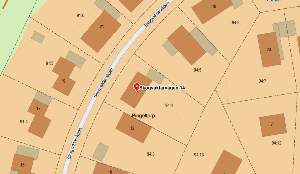 Villa, Skogvaktarvägen 14, Sätra, Gävle