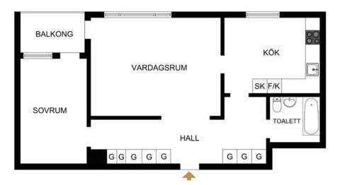 Bostadsrätt, Skytteholmsvägen 5B, Solna Centrum, Solna