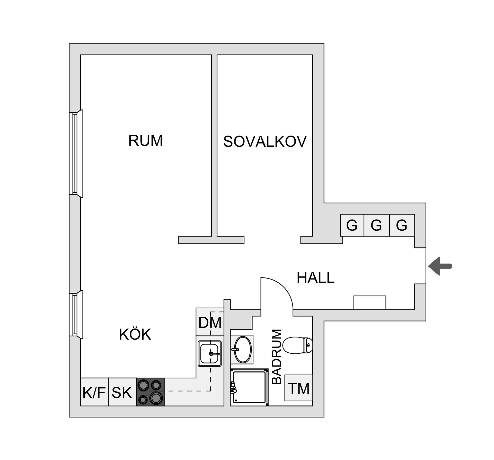 Bostadsrätt, Filipstadsbacken 40, 4tr, Farsta, Stockholm