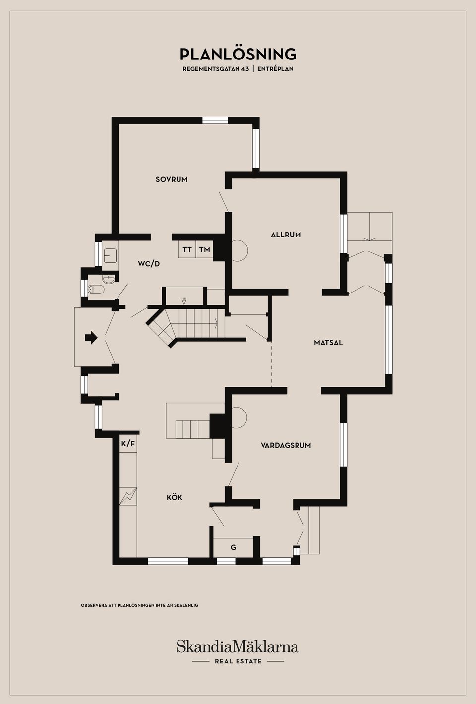 Villa, Regementsgatan 43, Centrum, Ystad