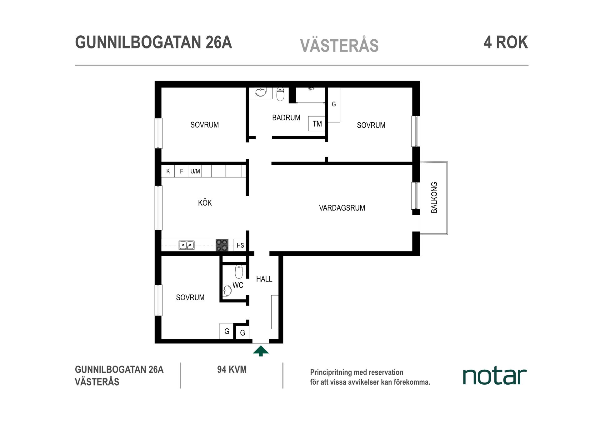 Bostadsrätt, Gunnilbogatan 26A, Malmaberg, Västerås