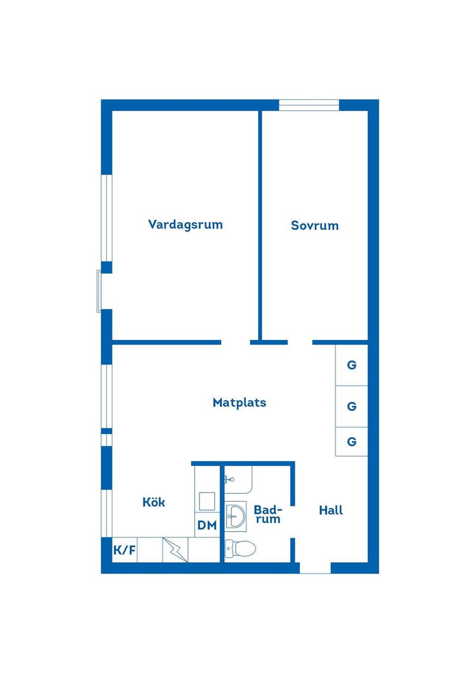 Bostadsrätt, Hyttgatan 76C, Centralt, Falun