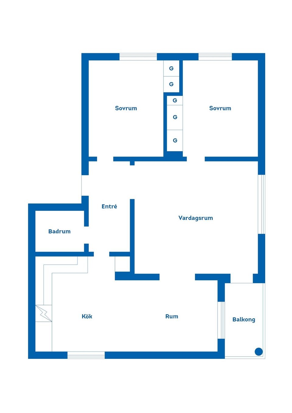 Bostadsrätt, Nedre Arbetshusgatan 76D, Söder, Gävle