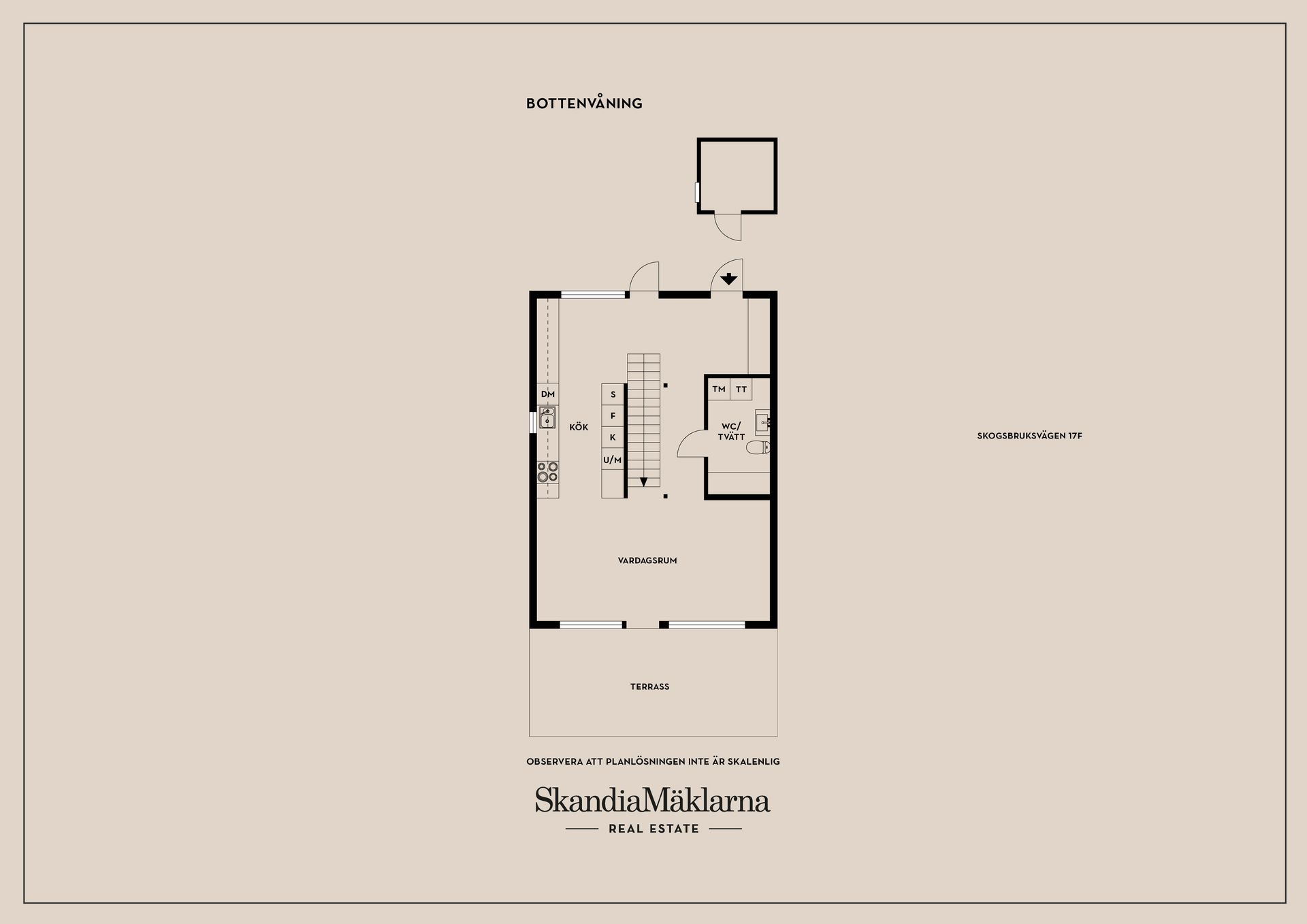 Radhus, Skogsbruksvägen 17F, Stockfallet, Karlstad