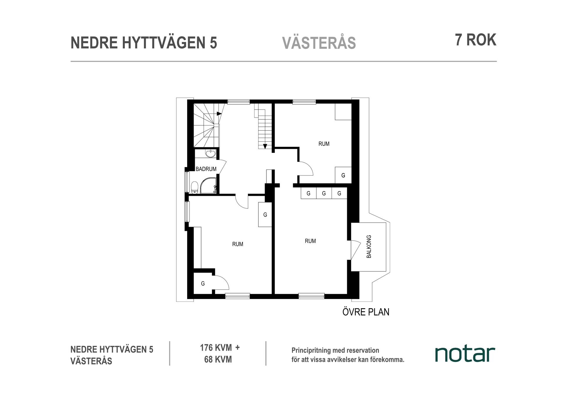 Villa, Nedre Hyttvägen 5, Annedal, Västerås