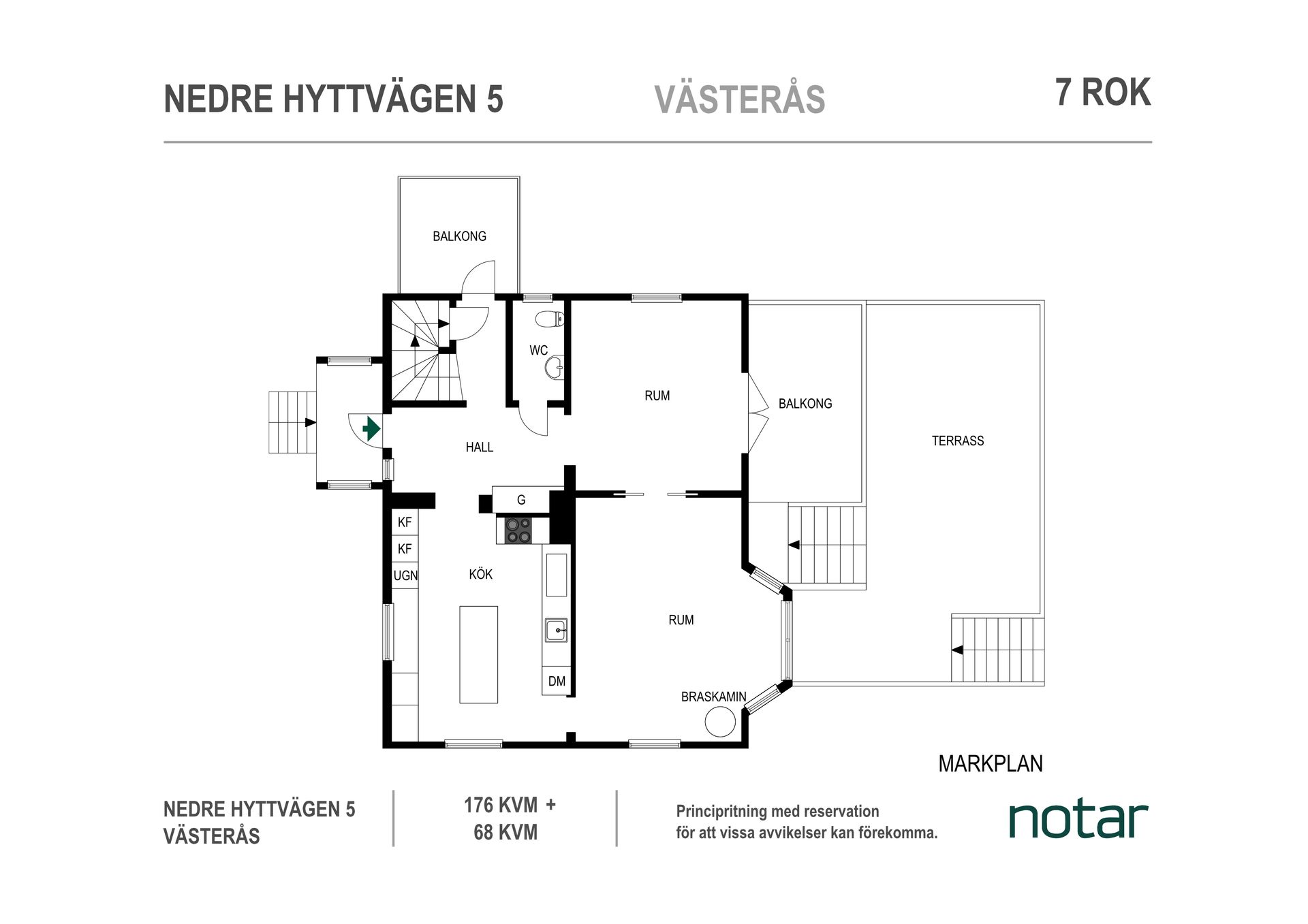 Villa, Nedre Hyttvägen 5, Annedal, Västerås