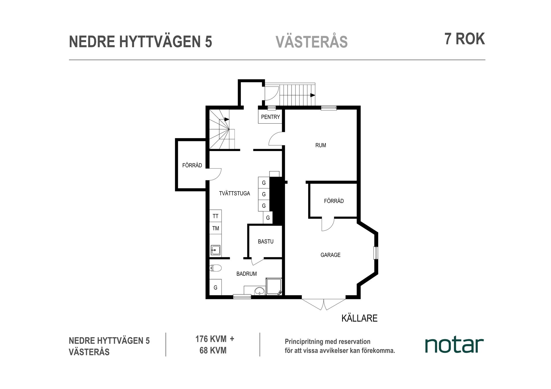 Villa, Nedre Hyttvägen 5, Annedal, Västerås