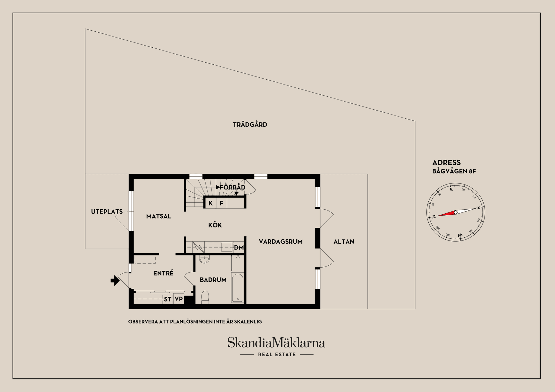 Radhus, Bågvägen 8F, Kummelnäs, Nacka