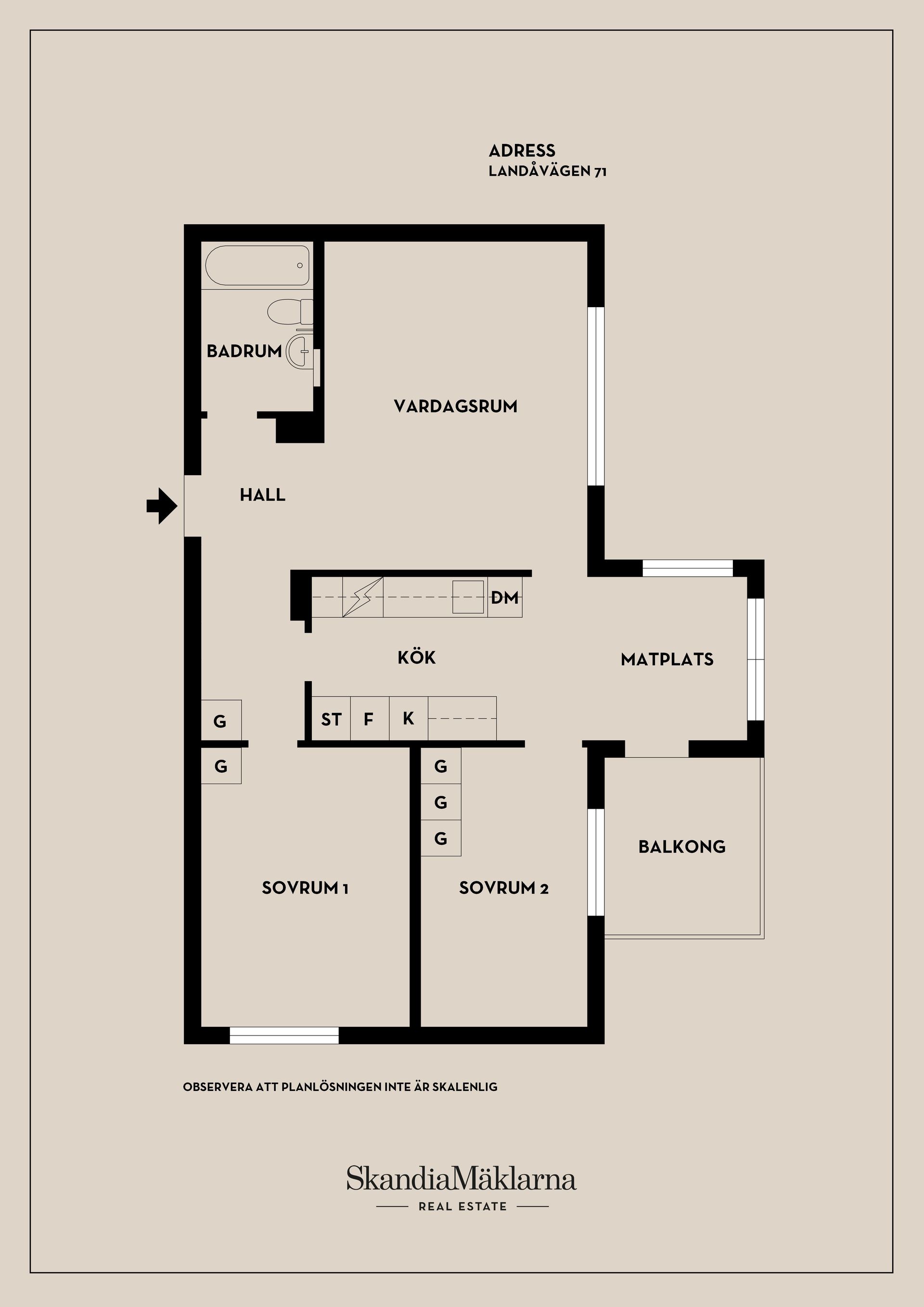 Bostadsrätt, Landåvägen 71, Jarlaberg, Nacka