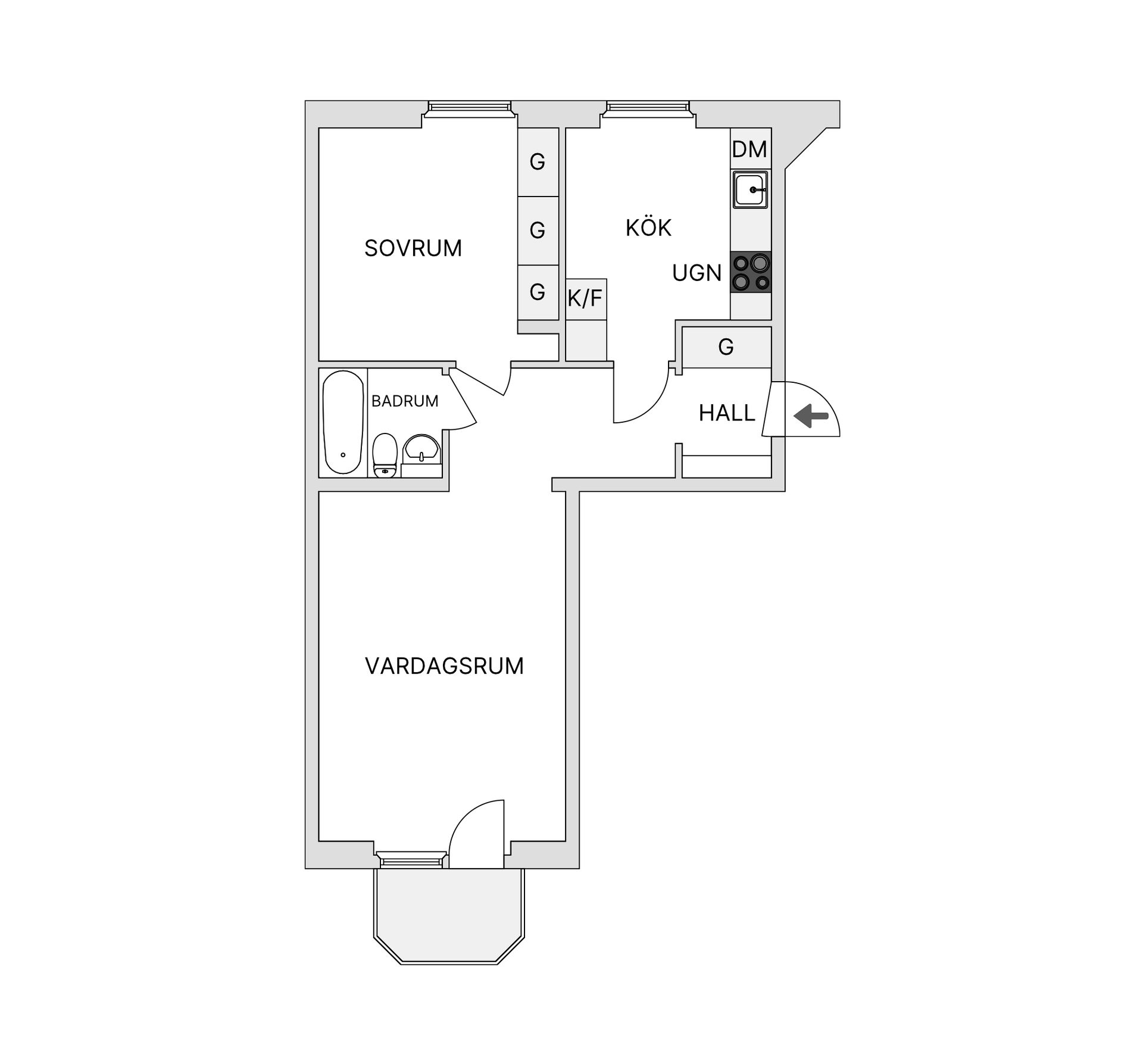 Bostadsrätt, Tallidsvägen 9B, Finntorp, Nacka