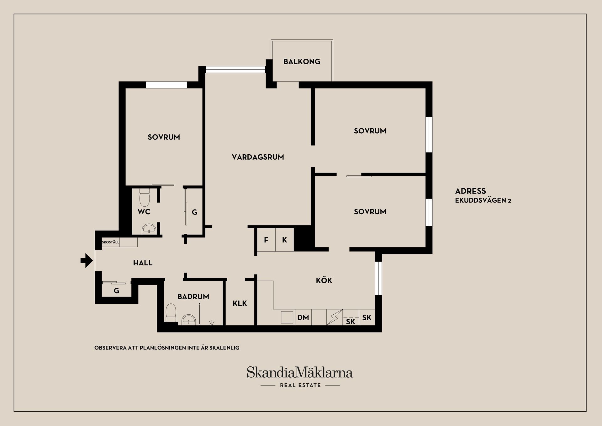 Bostadsrätt, Ekuddsvägen 2, Ekudden, Nacka