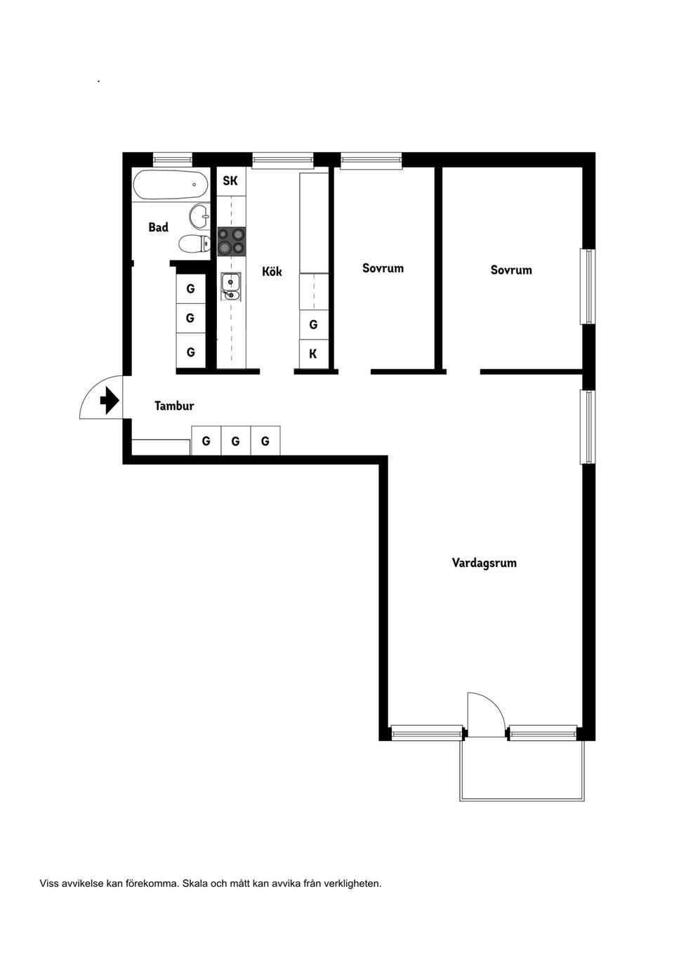 Bostadsrätt, Ripatorget 1 D, Centralt, Trelleborg, Trelleborg