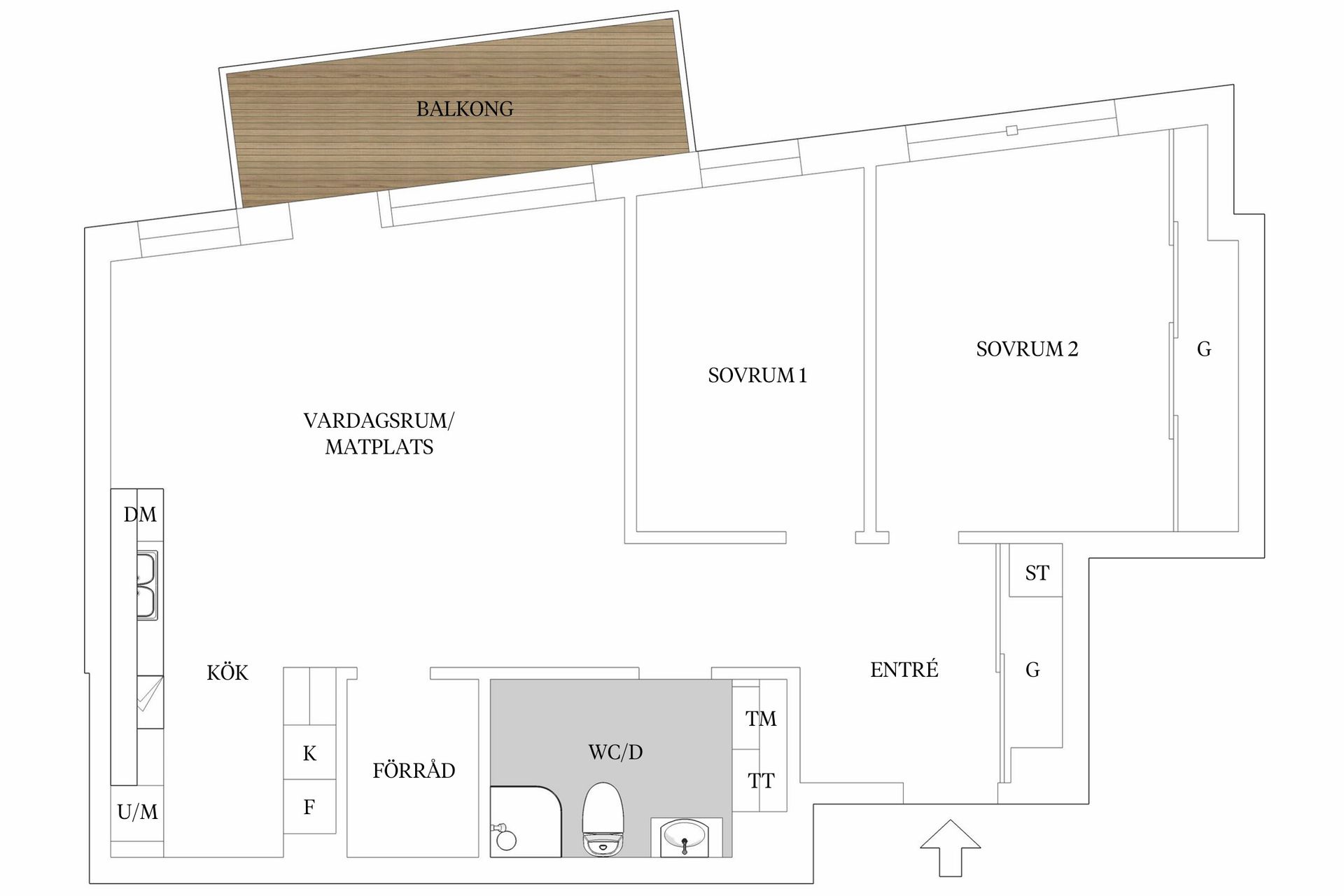 Bostadsrätt, Mittlinjen 7A, Arenaparken, Lund