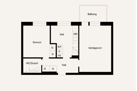 Bostadsrätt, Carlsrovägen 3B, Södermalm, Skövde