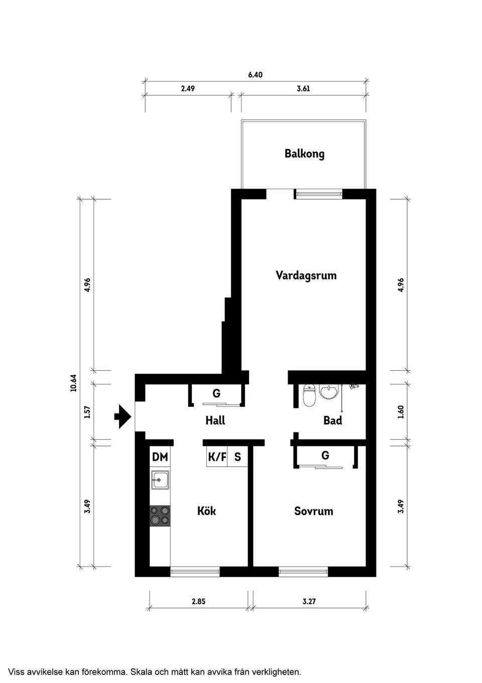 Bostadsrätt, Krokslätts parkgata 63C, Krokslätt, Mölndal