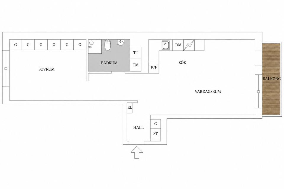Bostadsrätt, Kratsbodavägen 46B, vån 3/3, Bromma - Mariehäll, Stockholm