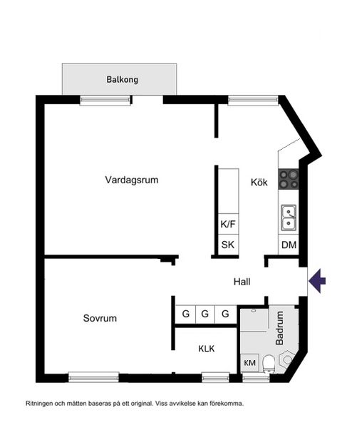 Bostadsrätt, Sjöbjörnsvägen 44, vån 2/3, Gröndal, Stockholm