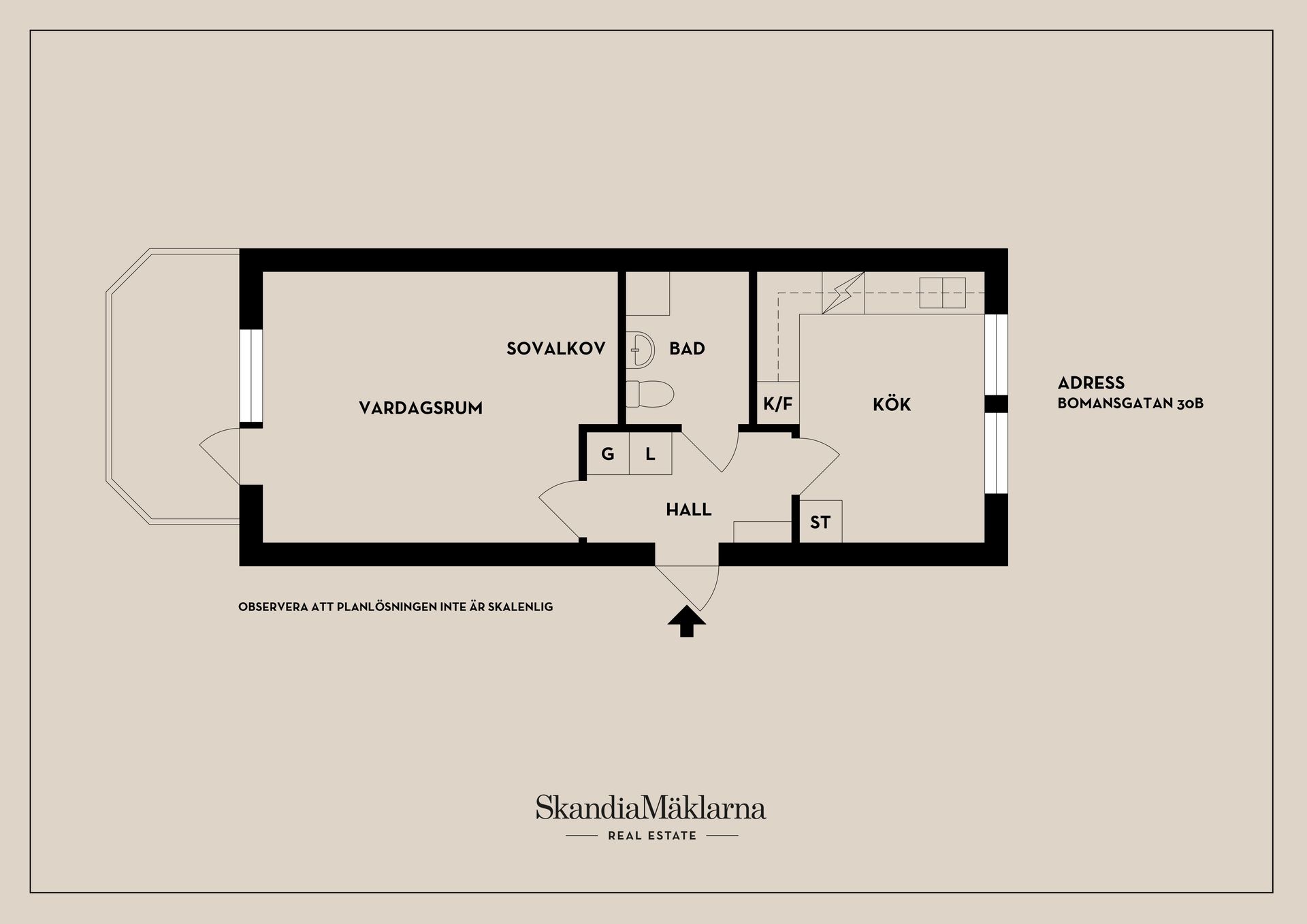 Bostadsrätt, Bomansgatan 30B, Kristiansborg, Västerås