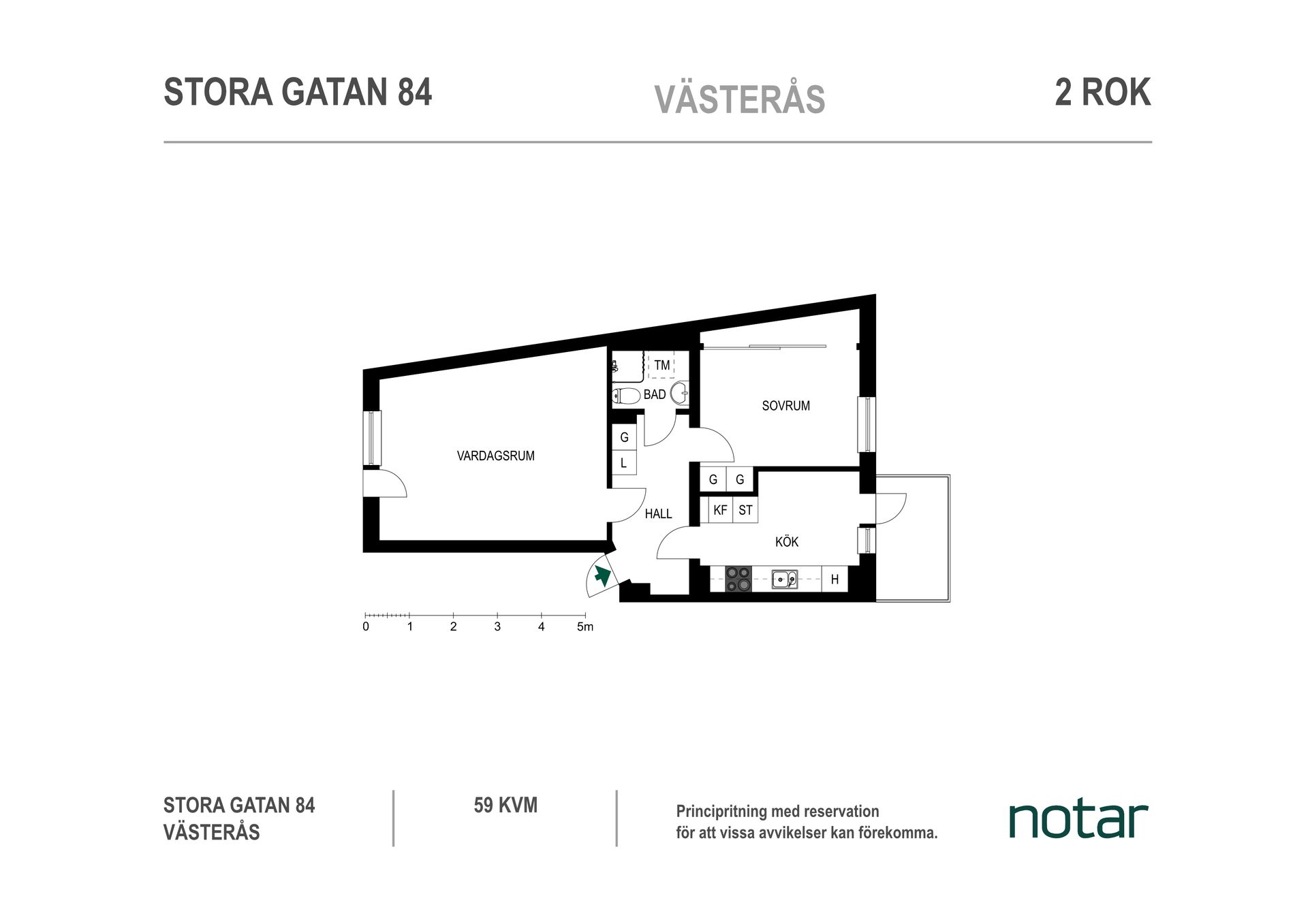 Bostadsrätt, Stora gatan 84, Västermalm, Västerås