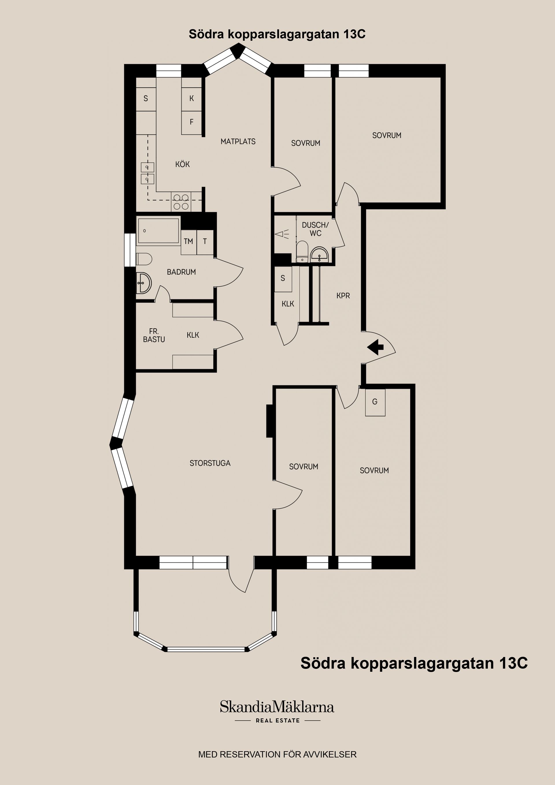 Bostadsrätt, Södra Kopparslagargatan 13C, Söder, Gävle