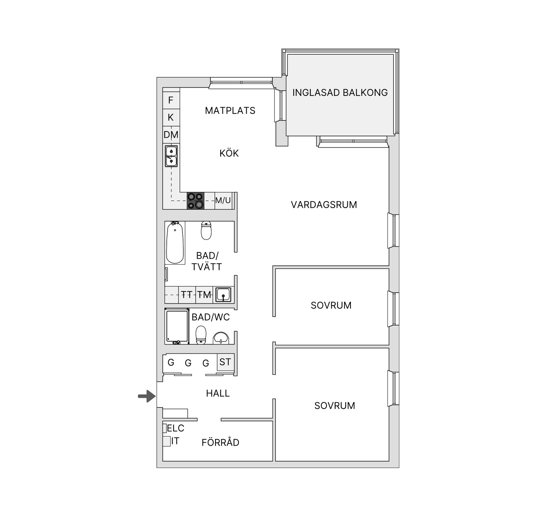 Bostadsrätt, Norra Bogesundsgatan 10, Gräshagen, Jönköping