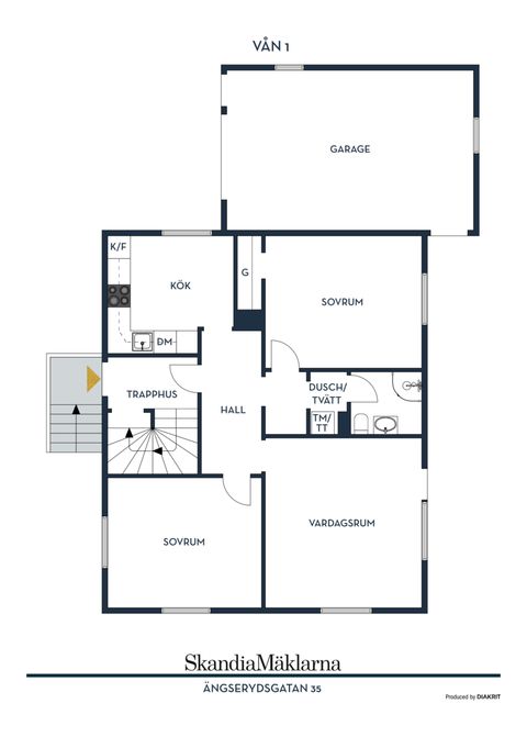 Villa, Ängserydsgatan 35, Mossen, Motala