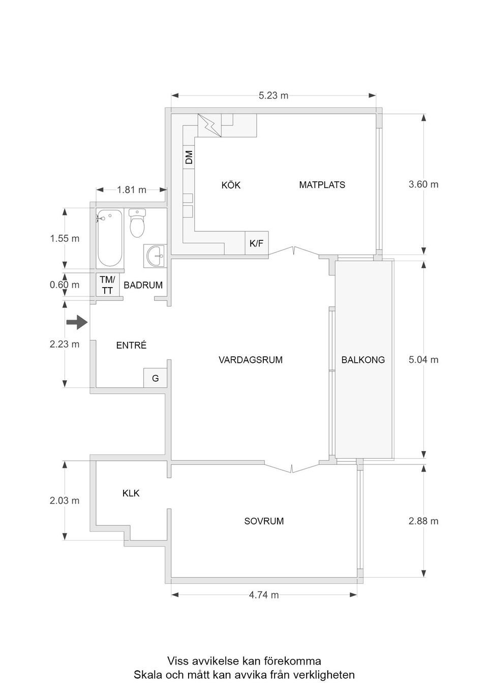 Bostadsrätt, Magasinsgränd 2, Centralt, Linköping