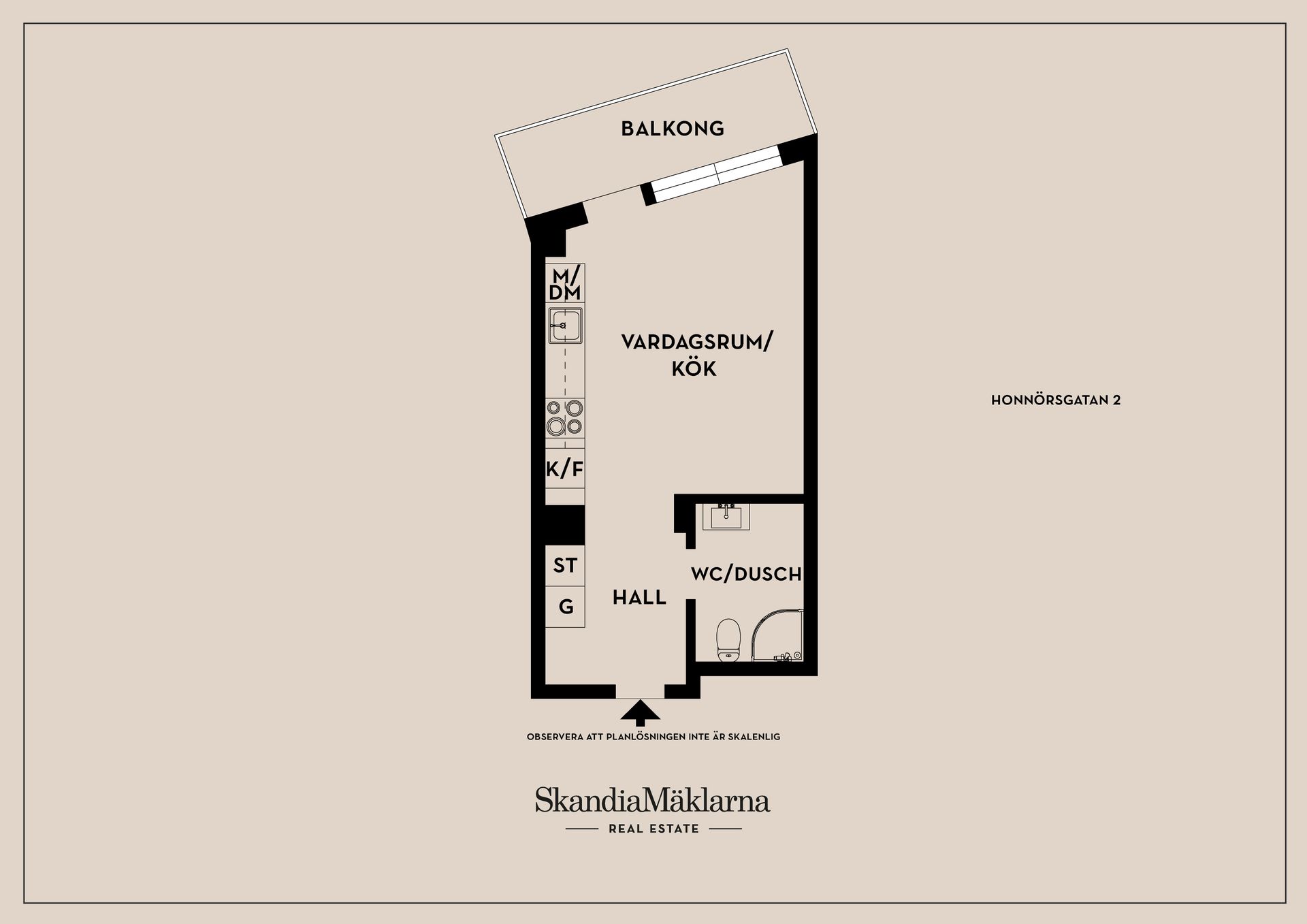 Bostadsrätt, Honnörsgatan 2, Södra Ekkällan, Linköping