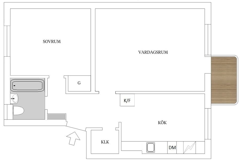 Bostadsrätt, Majrovägen 16, 1 tr, Gubbängen, Stockholm