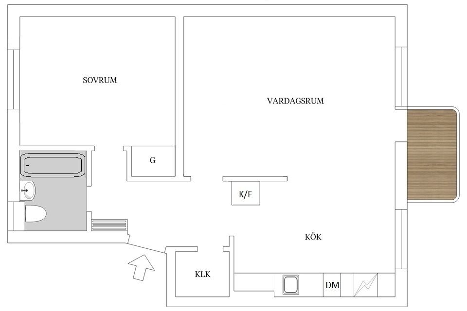 Bostadsrätt, Majrovägen 16, 1 tr, Gubbängen, Stockholm