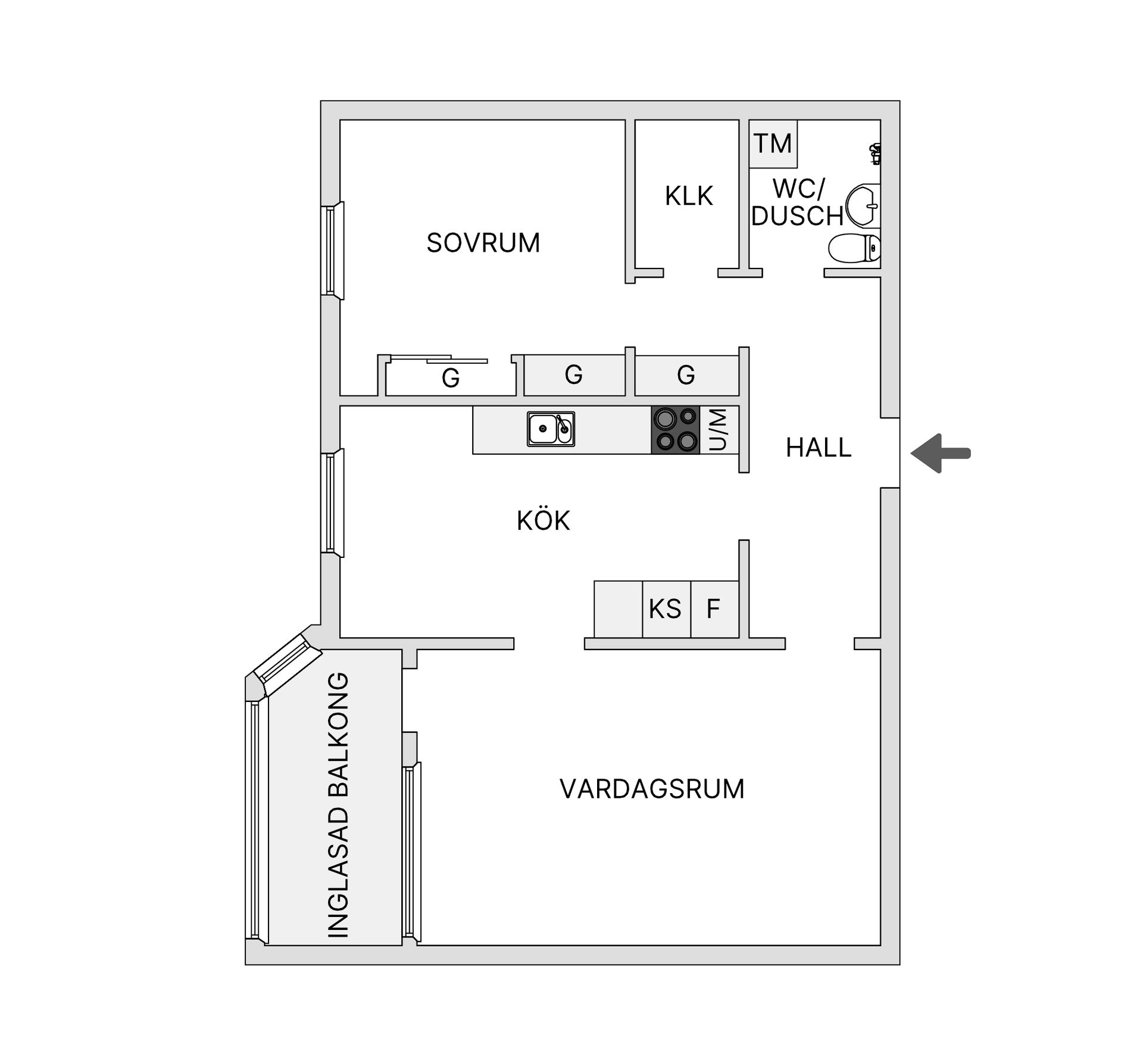 Bostadsrätt, Industrigatan 22, Hagalund, Borlänge