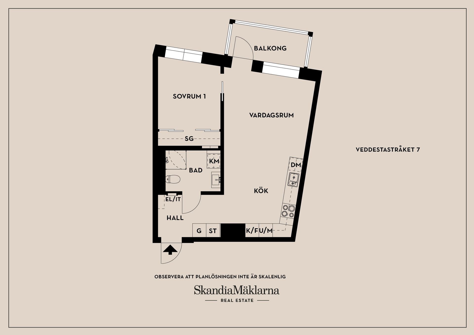 Bostadsrätt, Veddestastråket 7, Barkarby, Järfälla