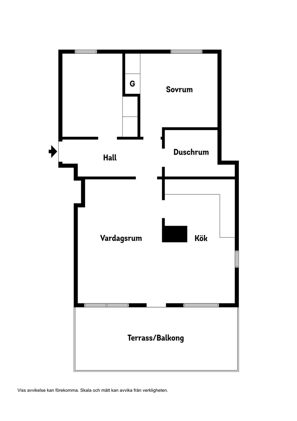 Bostadsrätt, Östra storgatan 34, Hallsberg