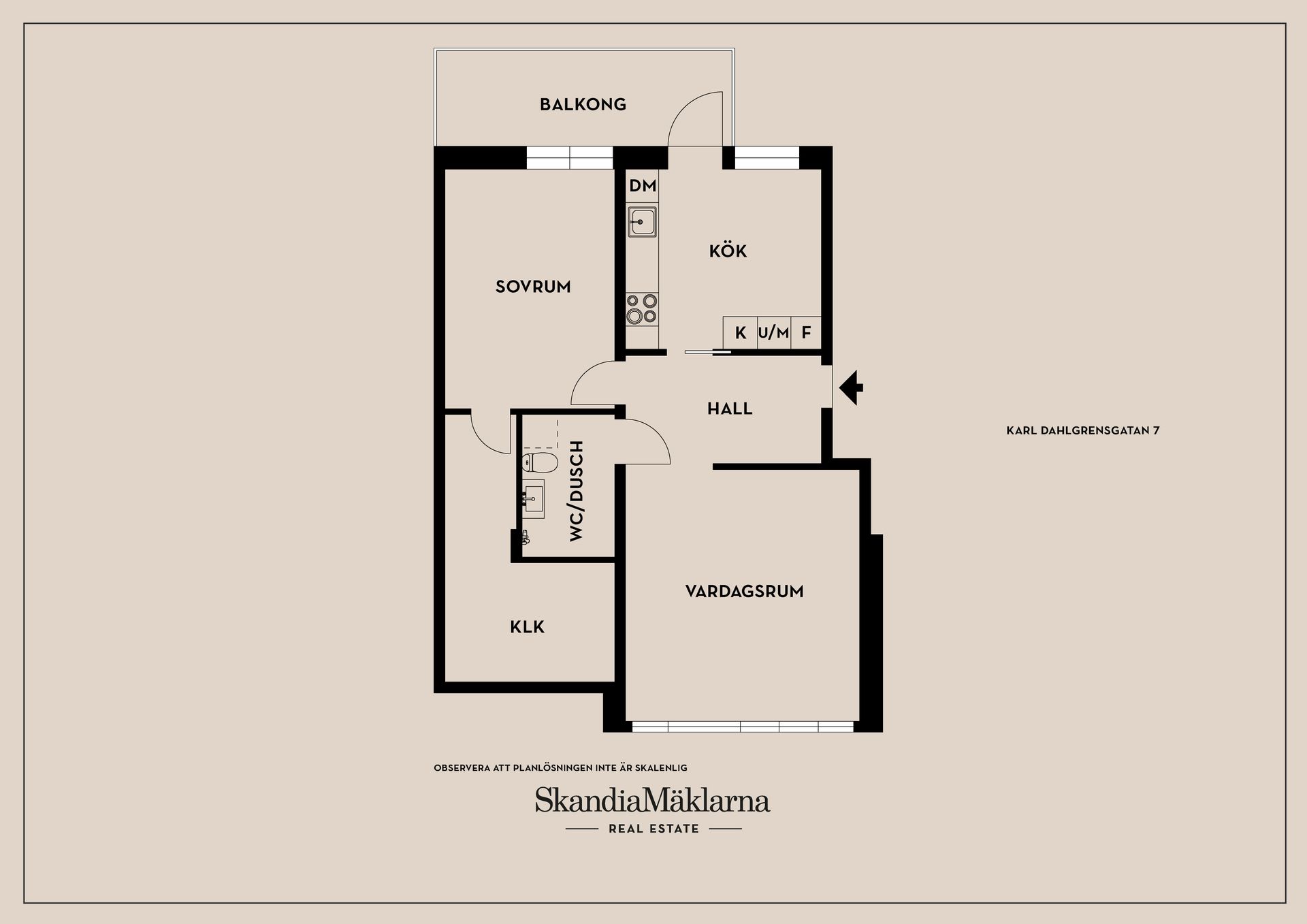 Bostadsrätt, Karl Dahlgrensgatan 7, Kanberget, Linköping