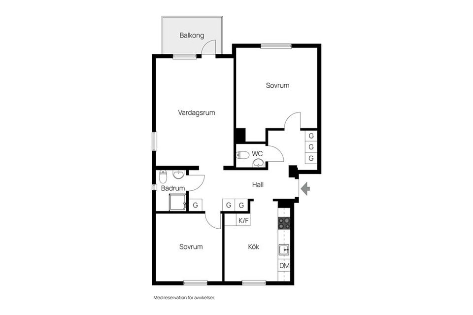 Bostadsrätt, Tre Krokars gata 15A, Högberget, Ludvika