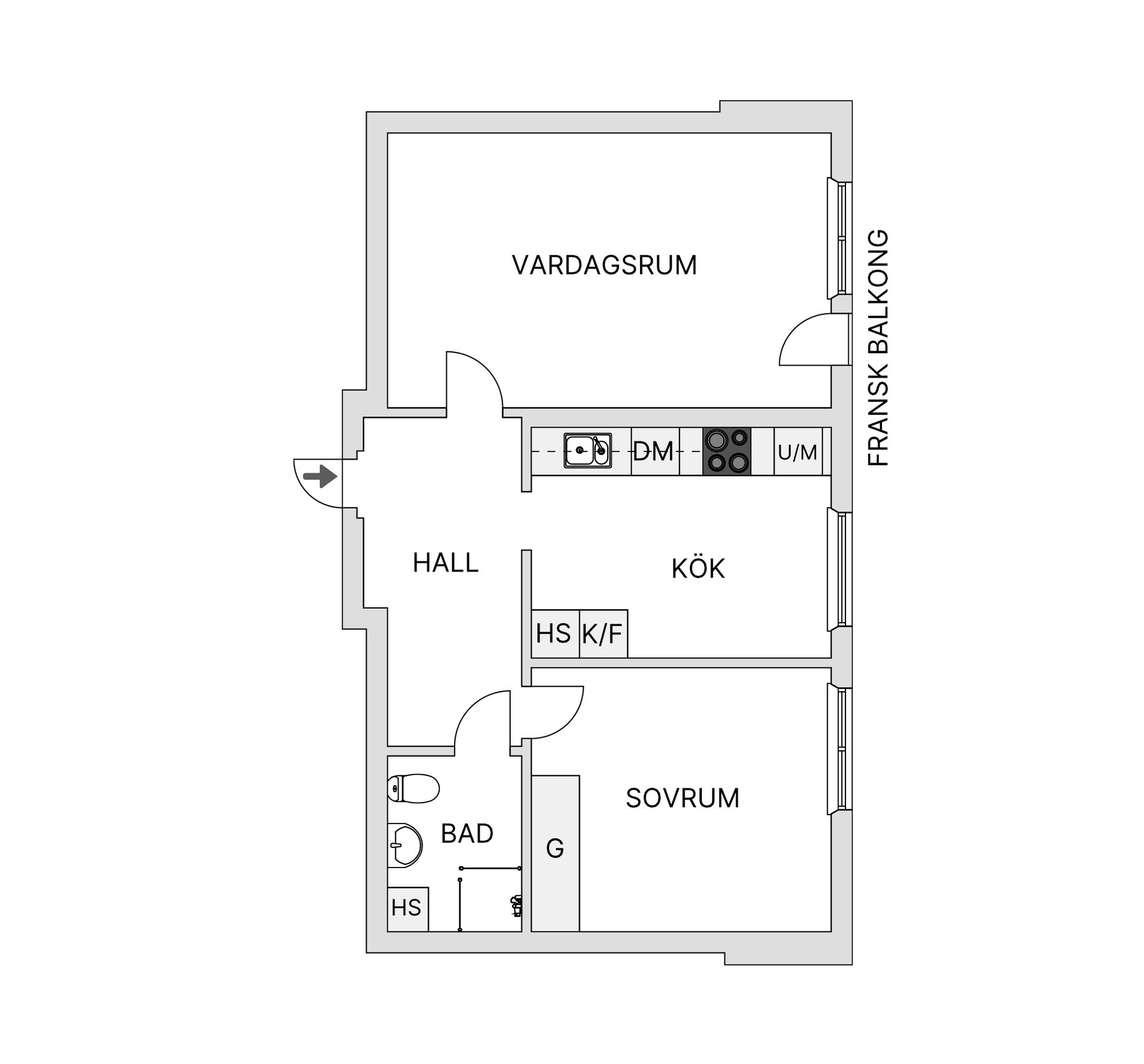 Bostadsrätt, Vattugatan 30B, Hässleholm - Centralt, Hässleholm