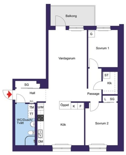 Bostadsrätt, Tomtebobarnens Gata 25, Bromma / Mariehäll, Stockholm