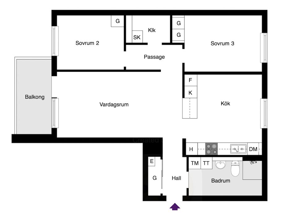 Bostadsrätt, Tomtebobarnens Gata 25, Bromma / Mariehäll, Stockholm