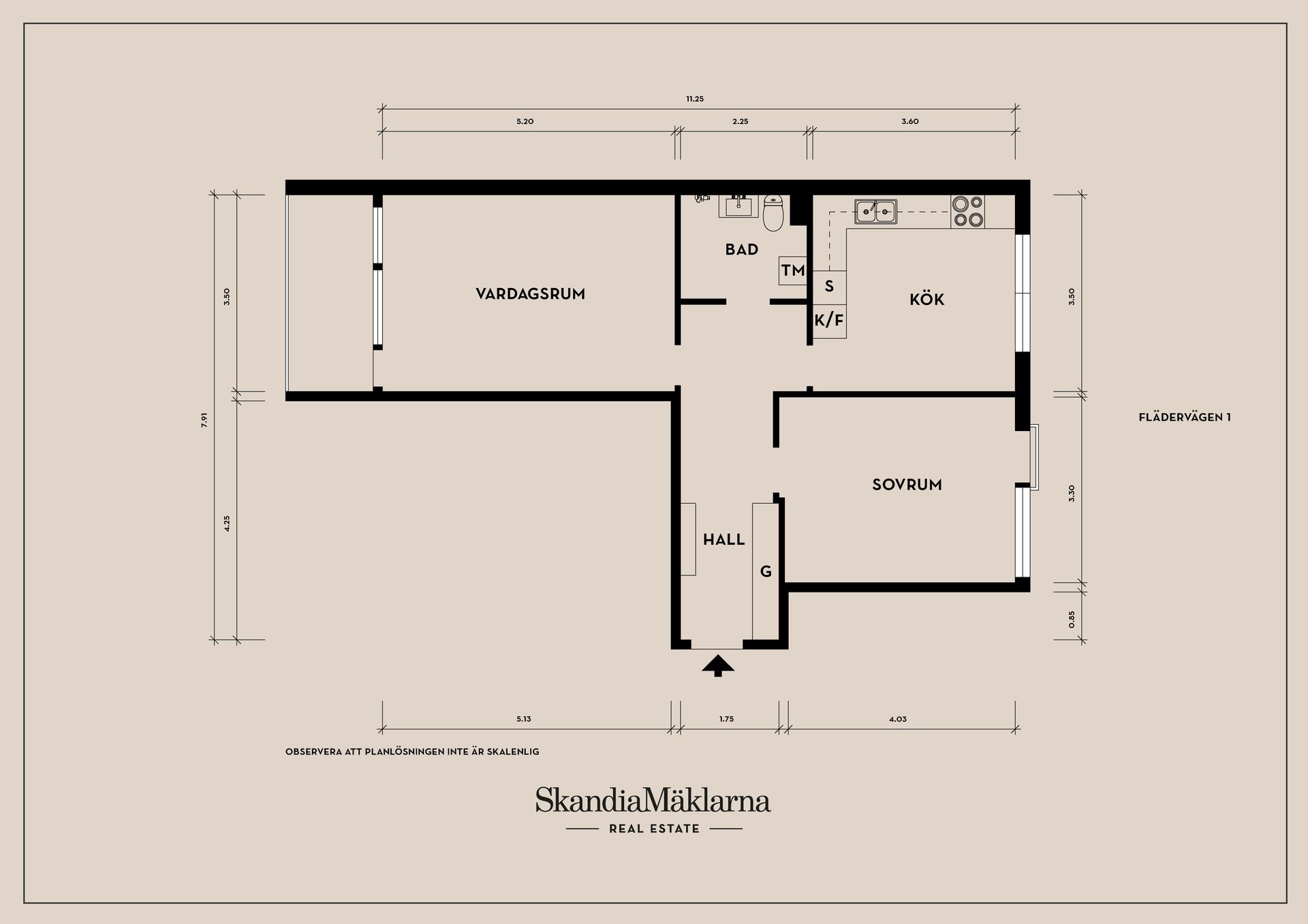 Bostadsrätt, Flädervägen 1, Odal/Vilan, Kristianstad